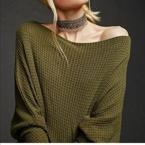 Free people olive green mercury tee